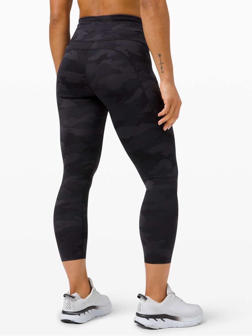 Lululemon Fast and Free High-Rise Crop 23" Non-Reflective 365 Camo Deep size 8